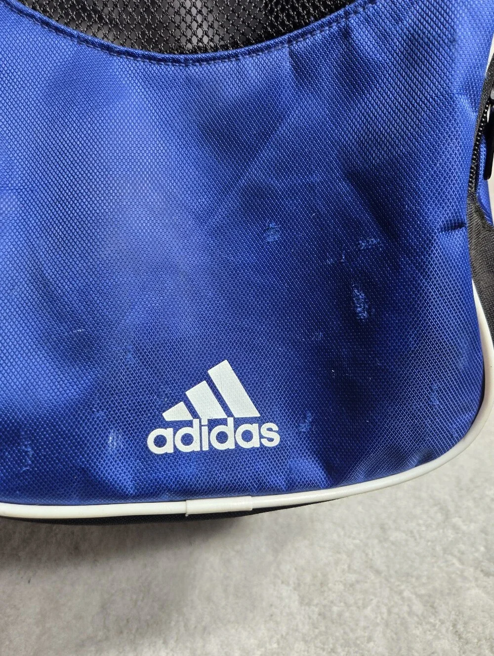 Adidas Small Gym Bag Blue White With Shoulder Strap